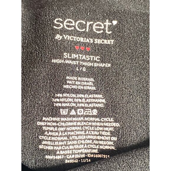 Secret by Victoria's Secret Slimtastic Black High-Rise Thigh Shaper Size Large - Picture 3 of 5